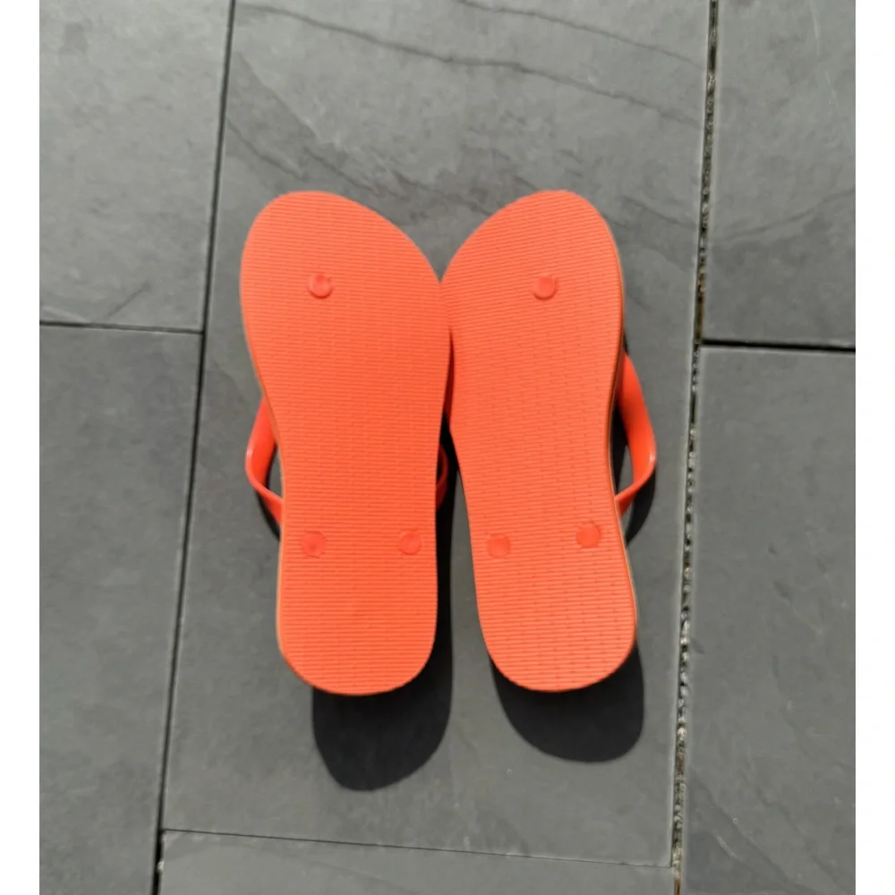 The Beach Club at‎ The Boca Raton Resort Flip Flops NWOT Orange and White